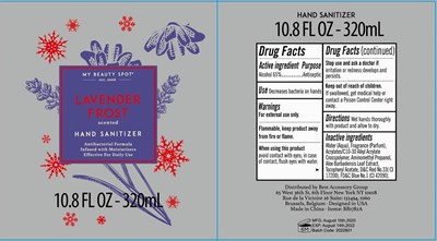 lavender frost antibacterial hand sanitizer alcohol 65vv 330ml.jpg label image - lavender frost antibacterial hand sanitizer alcohol 65vv 330ml
